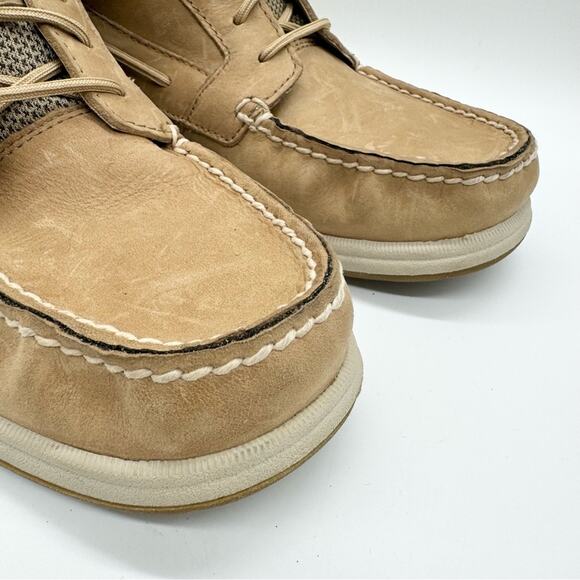 Sperry Top-Sider Women's Langley Lace Up Ankle Boots Linen/Tan Size 9 Nautical - Picture 3 of 10